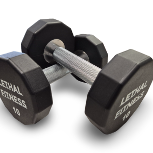 Lethal Fitness 12-Sided Urethane Dumbbell Set